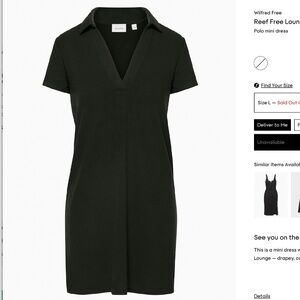 Wilfred Free Reef Free Lounge Dress Polo Black Small Aritzia